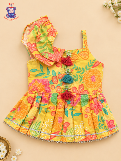 Yellow - Zari Embroidered Sharara Set with Dupatta