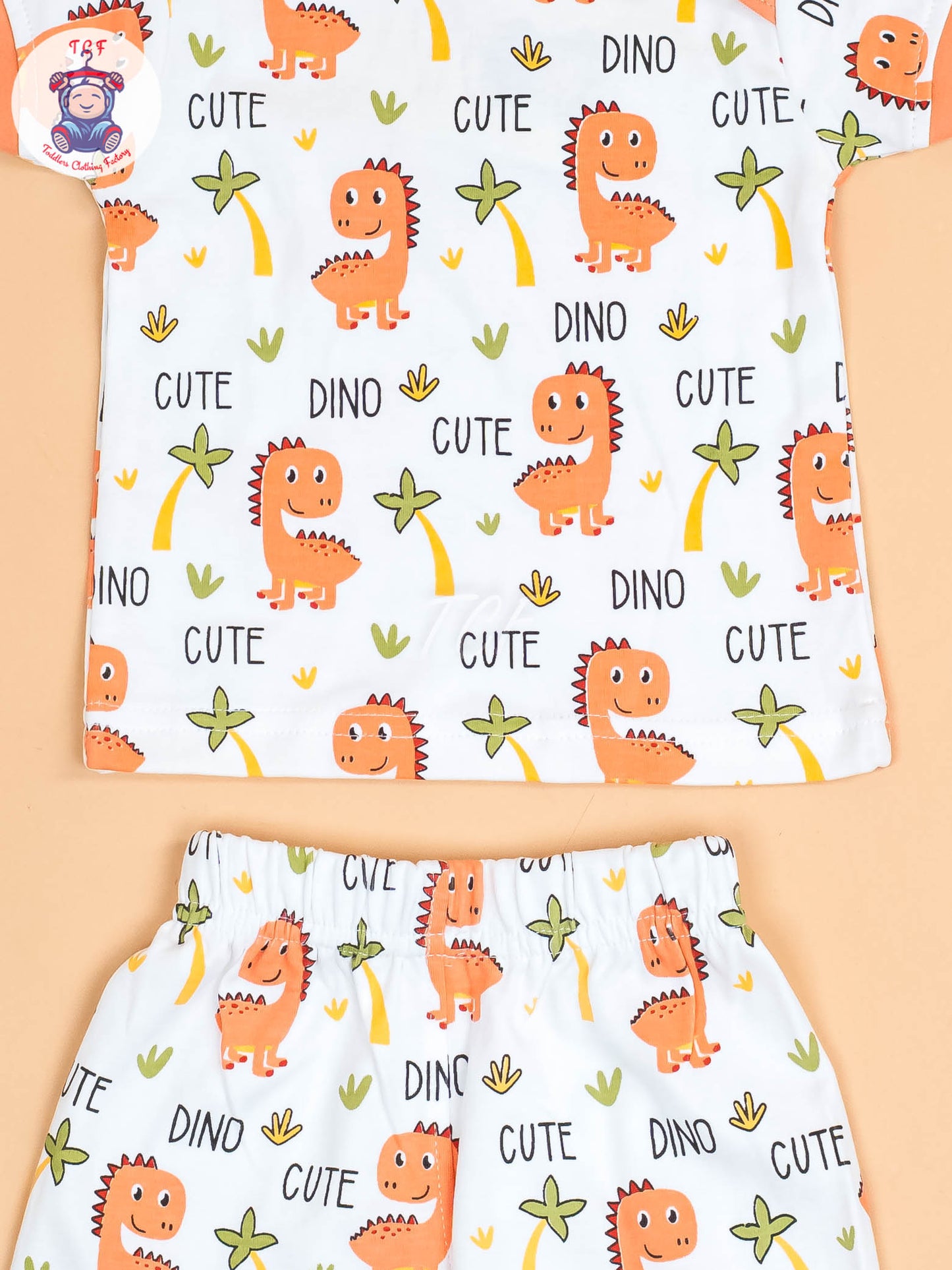 Peach Dino - Infant Baby Suits
