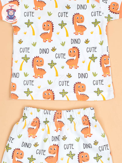 Peach Dino - Infant Baby Suits