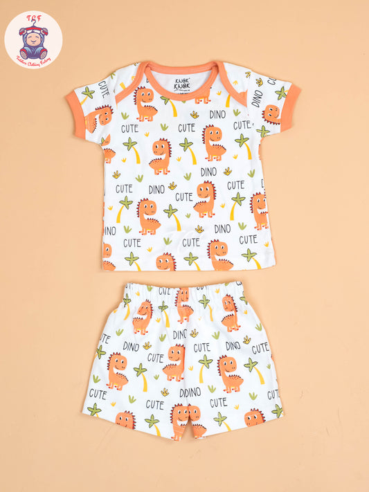 Peach Dino - Infant Baby Suits