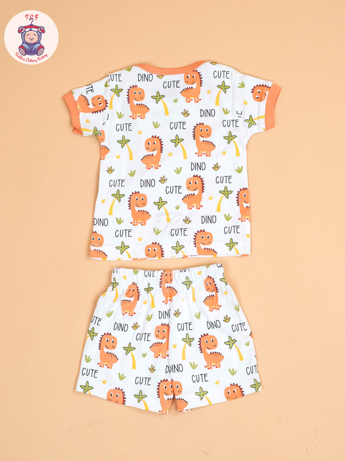 Peach Dino - Infant Baby Suits