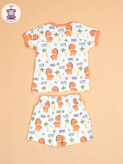 Peach Dino - Infant Baby Suits