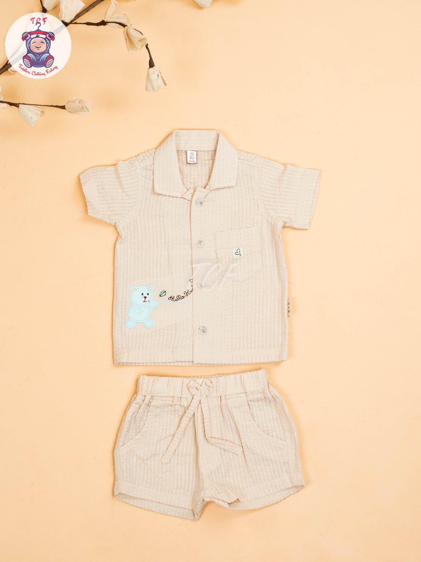 Beige  - T-Shirts & Shorts