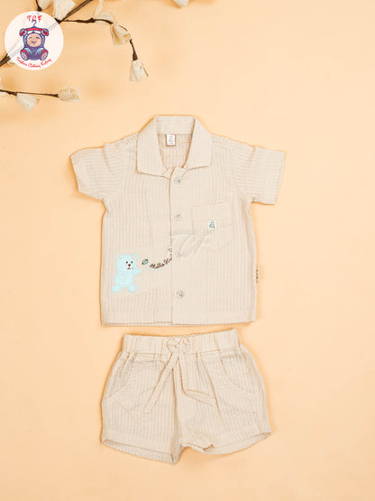 Beige  - T-Shirts & Shorts