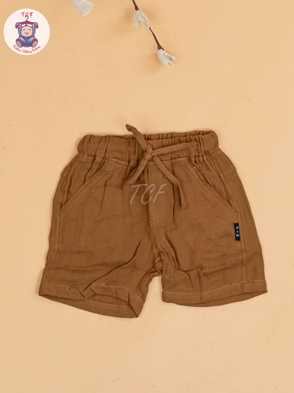 Brown & White - Boys Readymade Cotton Shirts & Shorts