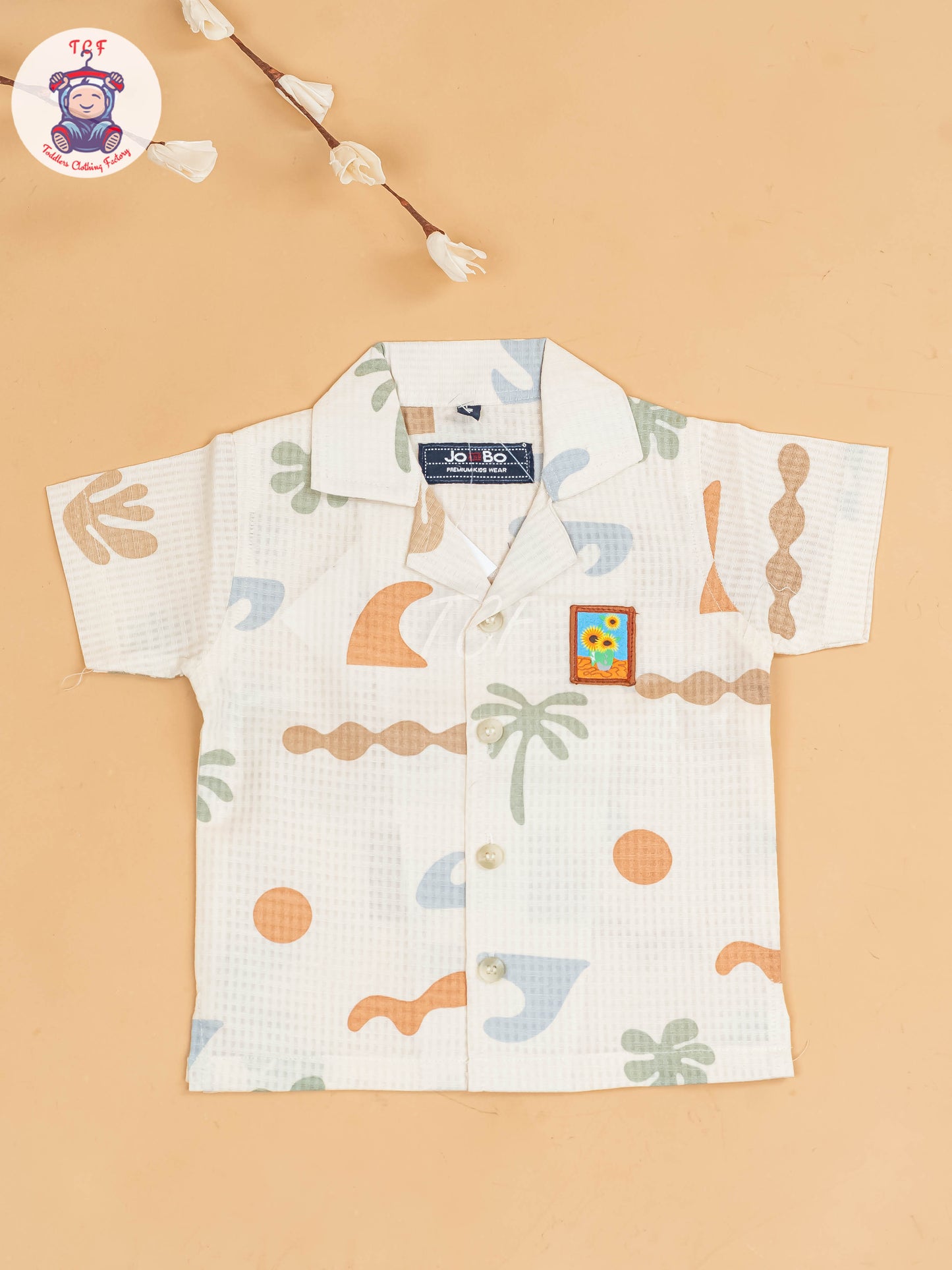 Cream - Boys Readymade Cotton Shirts & Shorts