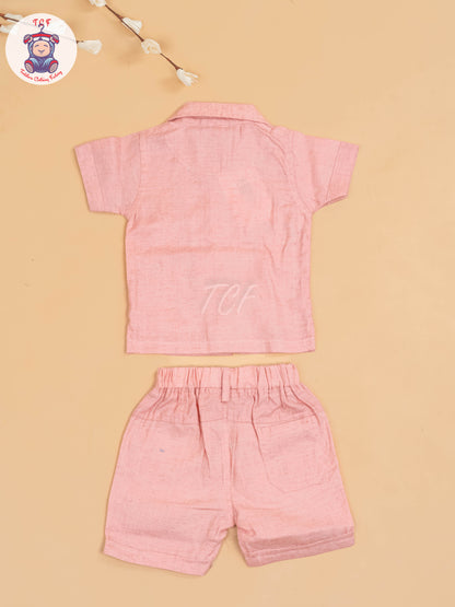Onion Pink - Boys Readymade Cotton Shirts & Shorts