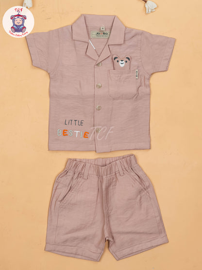 Onion Pink - Boys Readymade Cotton Shirts & Shorts