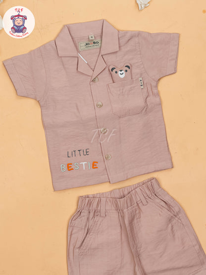 Onion Pink - Boys Readymade Cotton Shirts & Shorts