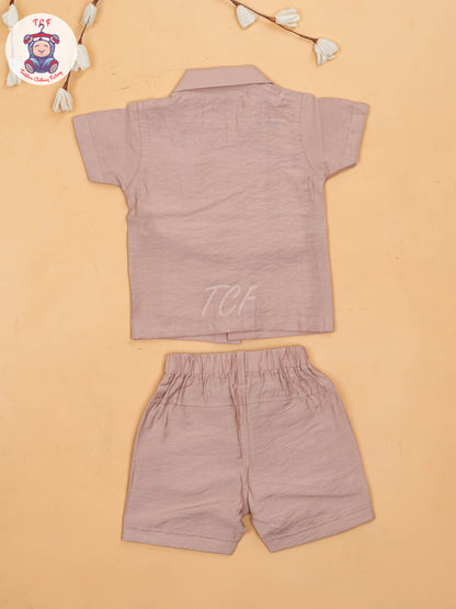 Onion Pink - Boys Readymade Cotton Shirts & Shorts