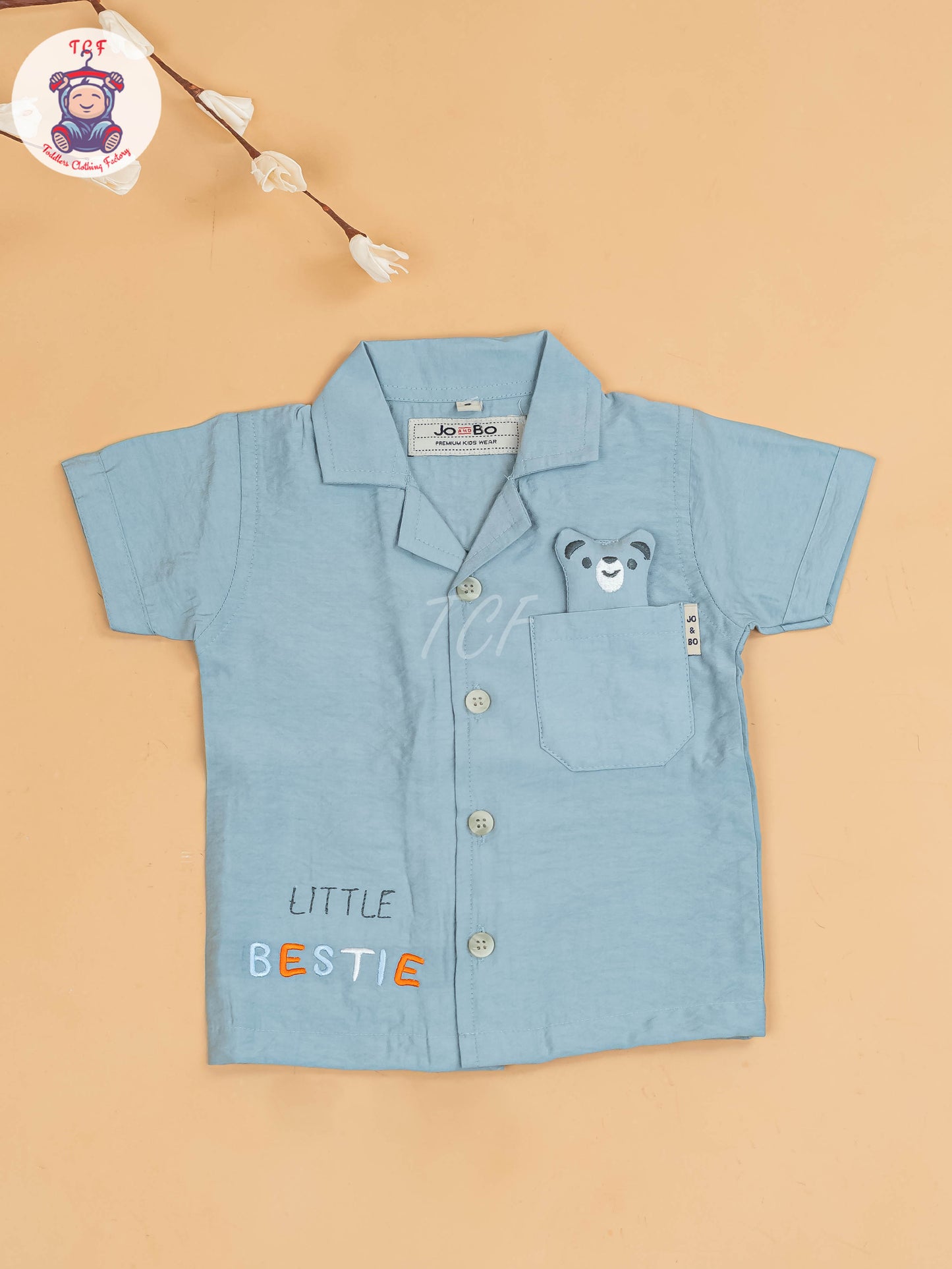Light Blue - Boys Readymade Cotton Shirts & Shorts