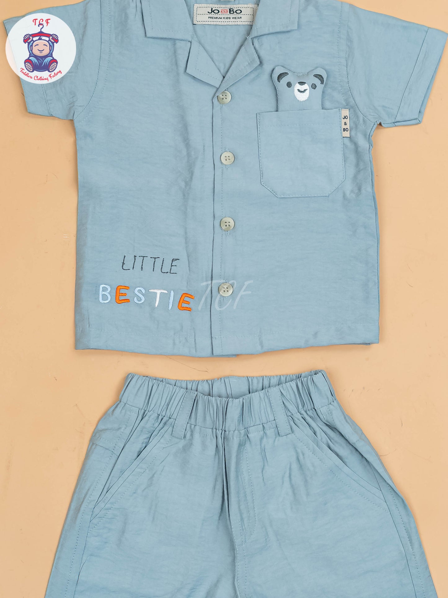 Light Blue - Boys Readymade Cotton Shirts & Shorts