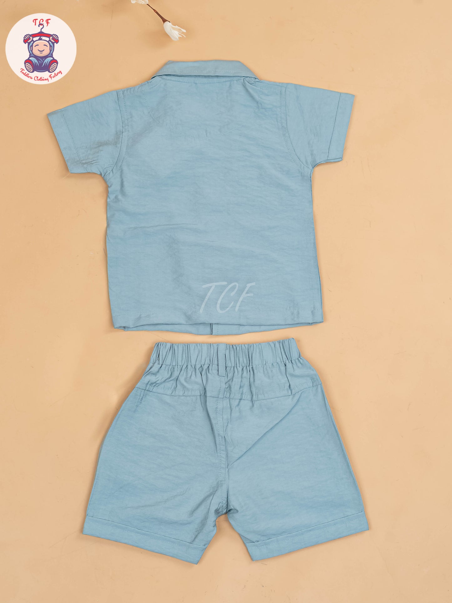 Light Blue - Boys Readymade Cotton Shirts & Shorts