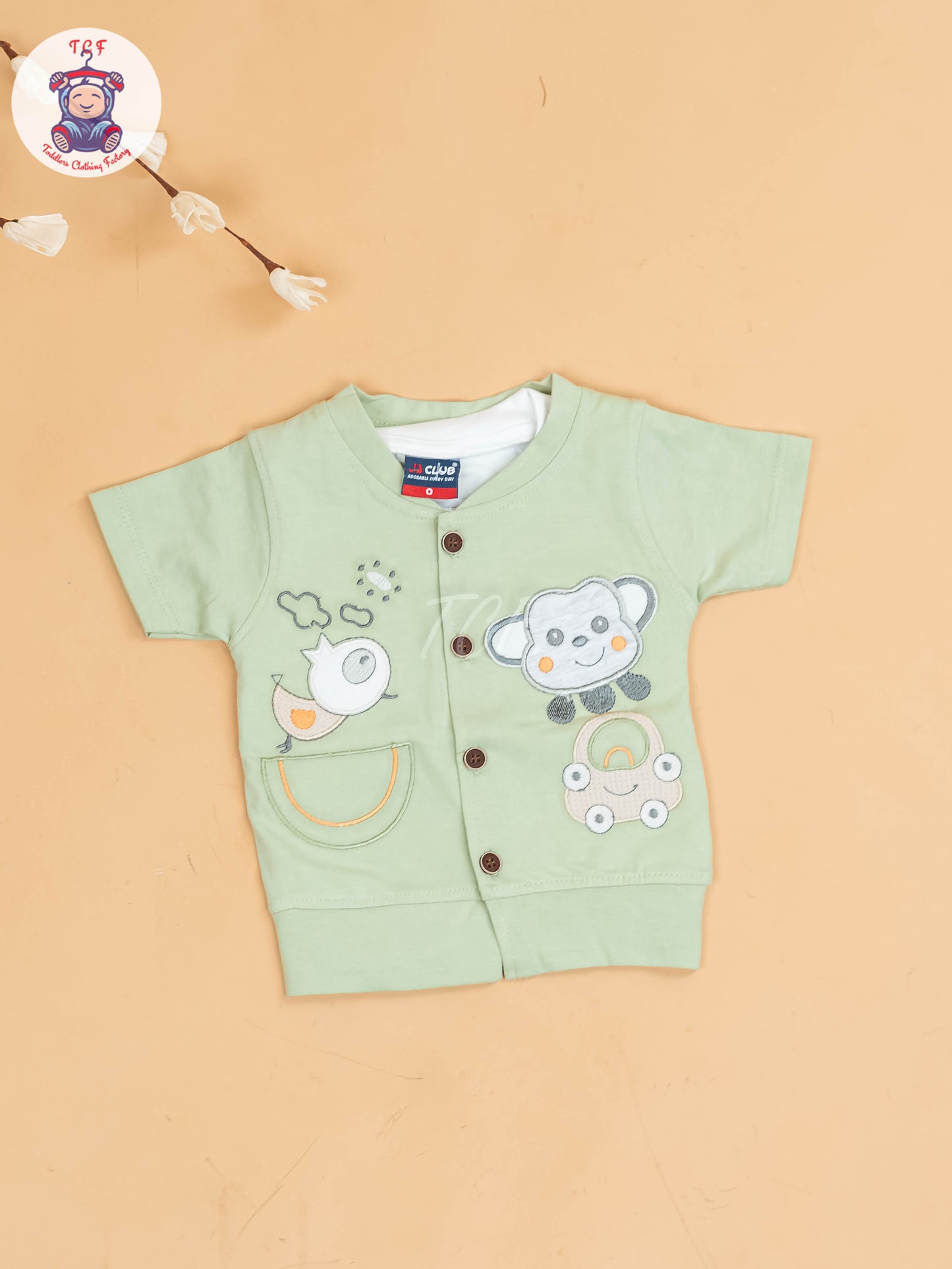 Light Green - Boys Readymade T-Shirts & Shorts