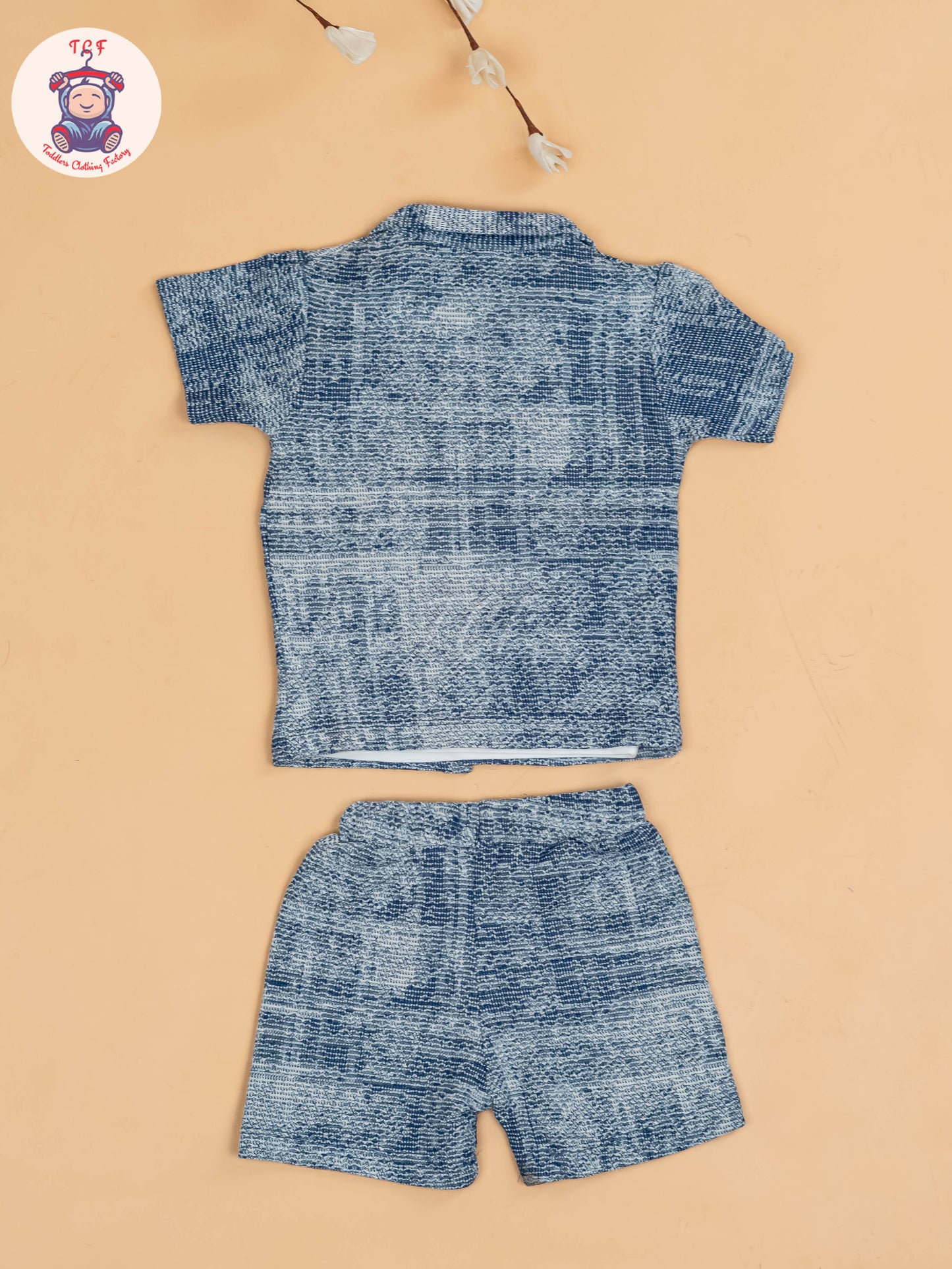 Blue - Boys Readymade Cotton Shirts & Shorts