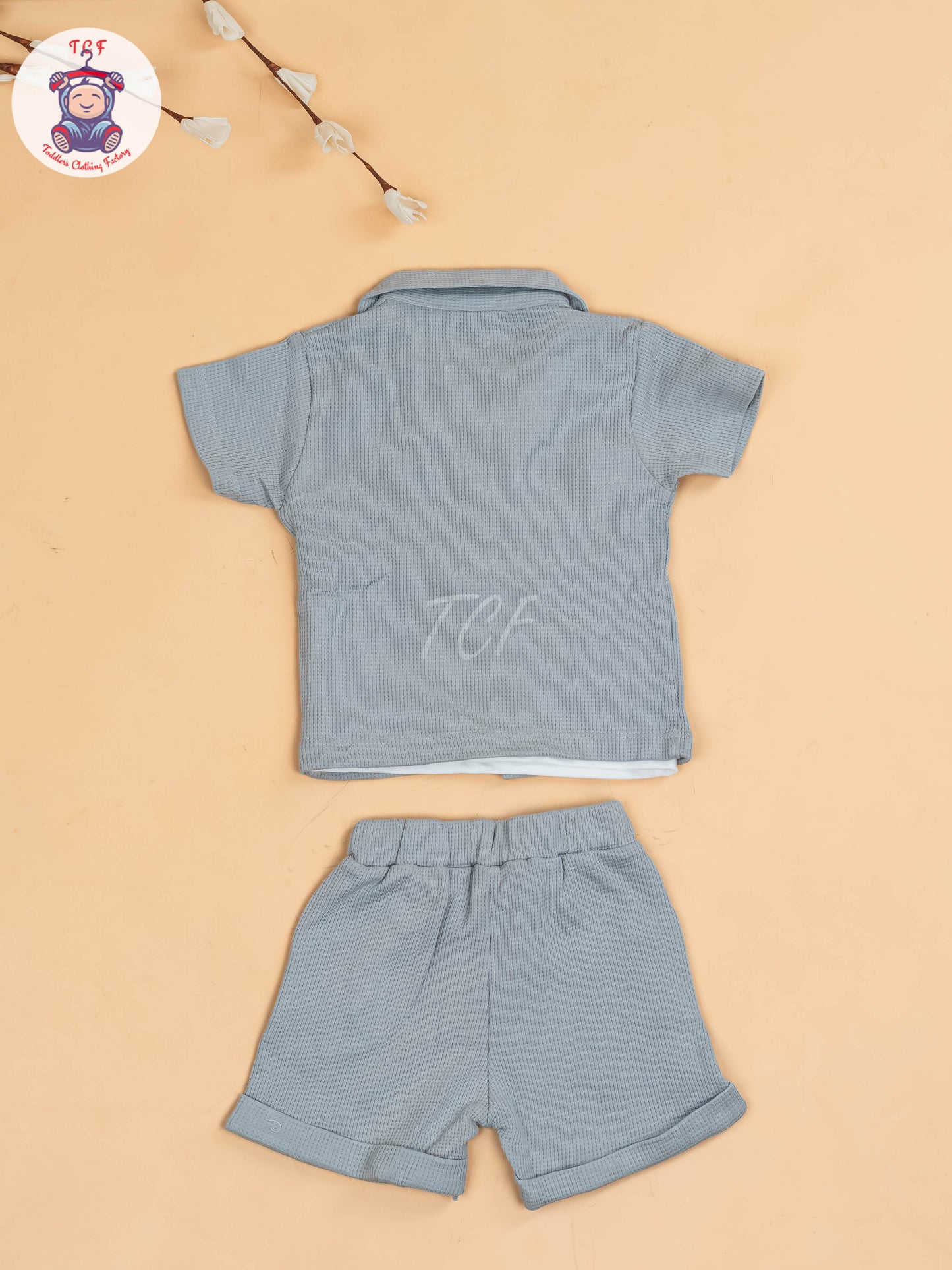 Grey - Boys Readymade Cotton Shirts & Shorts
