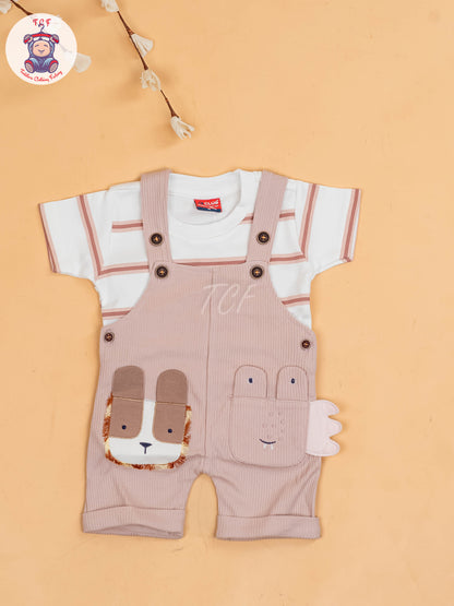 White & Onion Pink - Stripes Jumpsuits