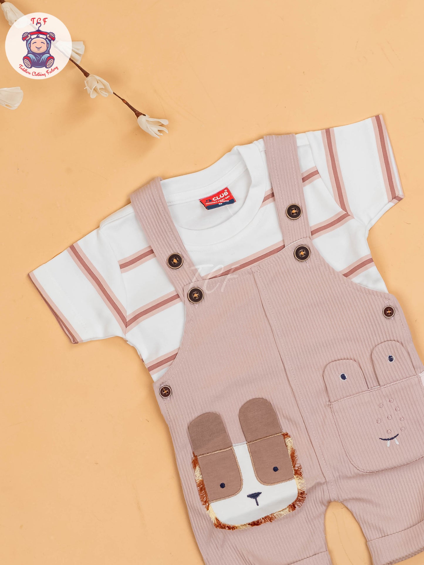 White & Onion Pink - Stripes Jumpsuits