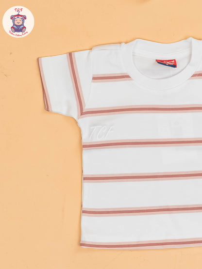 White & Onion Pink - Stripes Jumpsuits