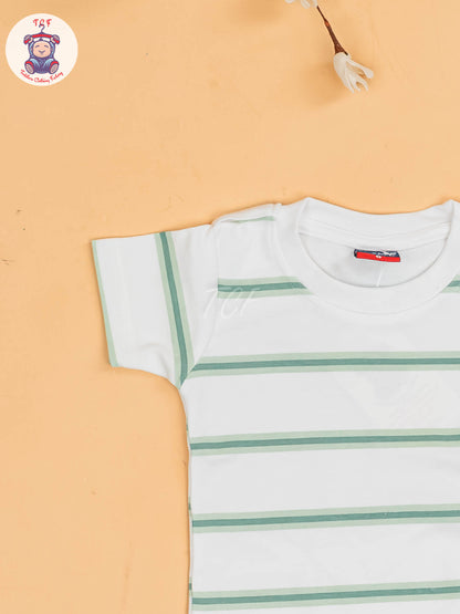 White & Green - Stripes Jumpsuits