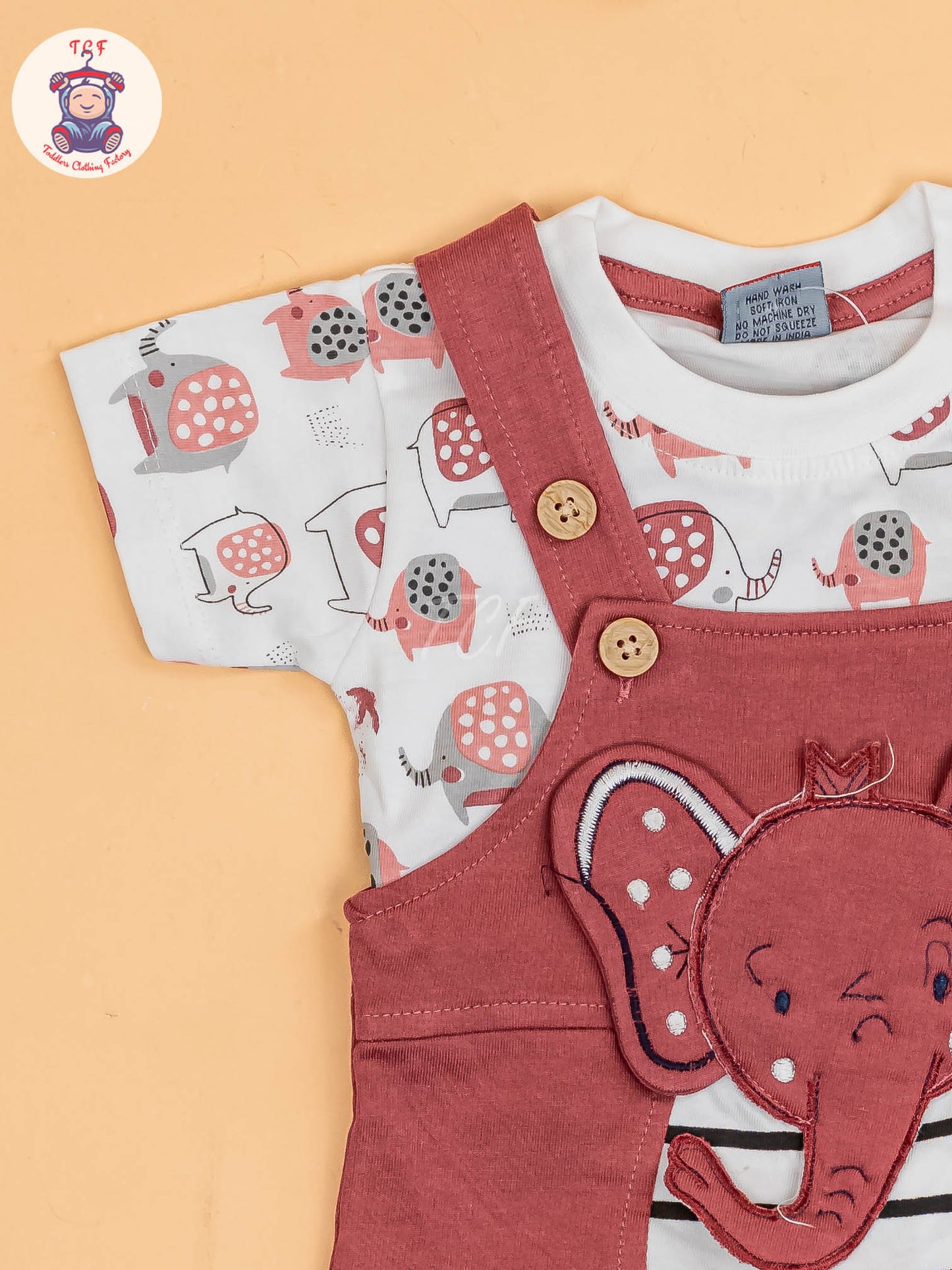 White & Rust - Elephant Jumpsuits