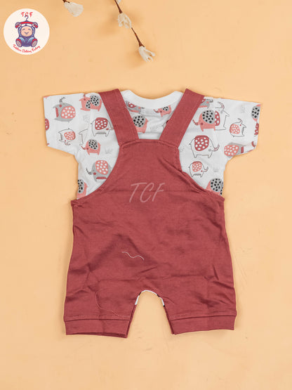White & Rust - Elephant Jumpsuits