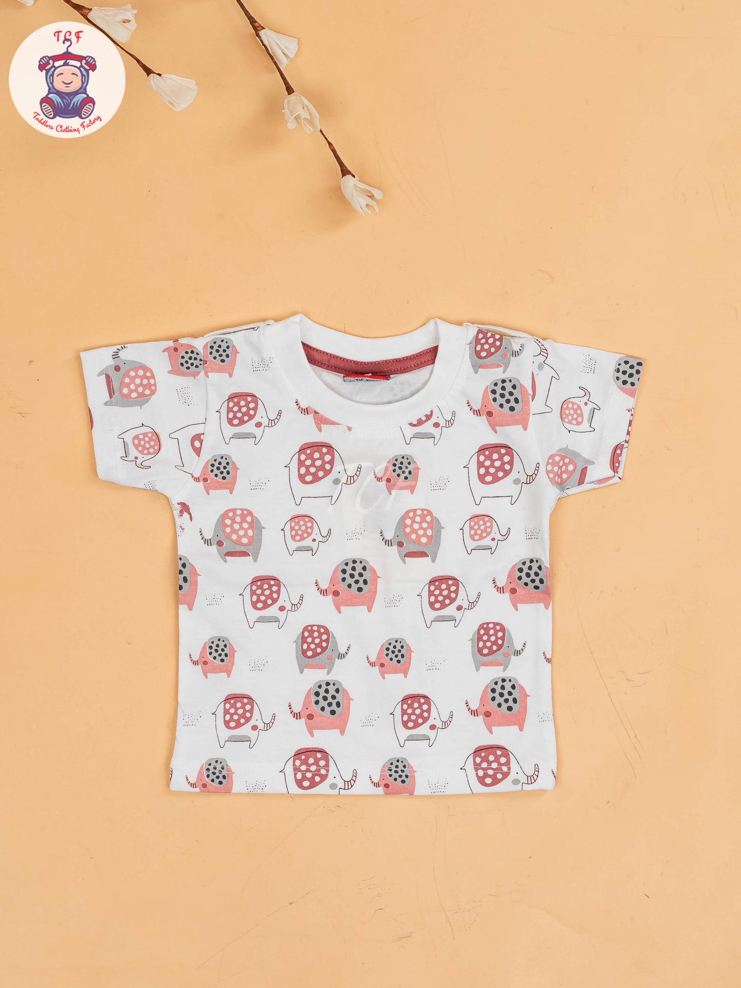 White & Rust - Elephant Jumpsuits