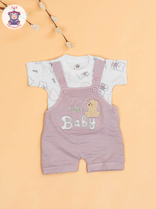White & Onion Pink - Dads Baby Jumpsuits
