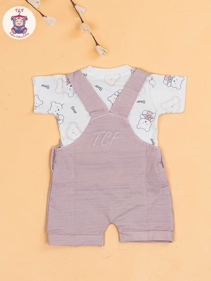 White & Onion Pink - Dads Baby Jumpsuits