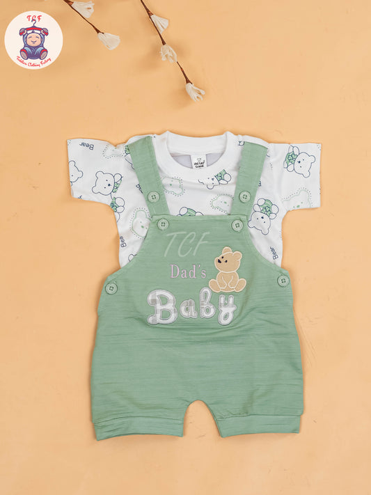White & Green - Dads Baby Jumpsuits