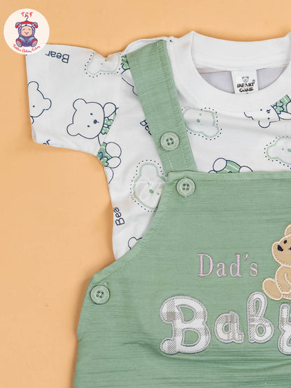 White & Green - Dads Baby Jumpsuits