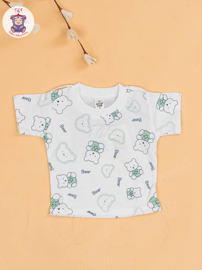 White & Green - Dads Baby Jumpsuits