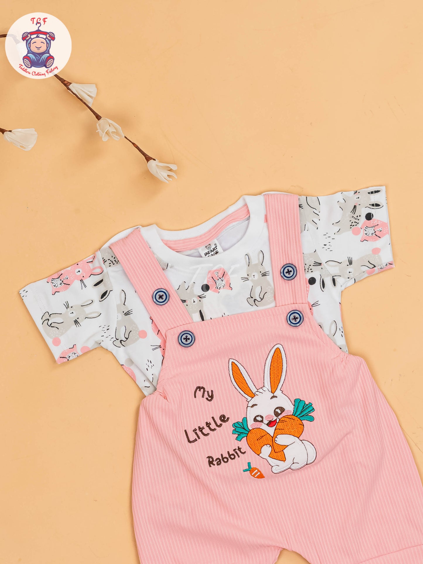 White & Pink - Rabbit Jumpsuits