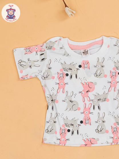 White & Pink - Rabbit Jumpsuits