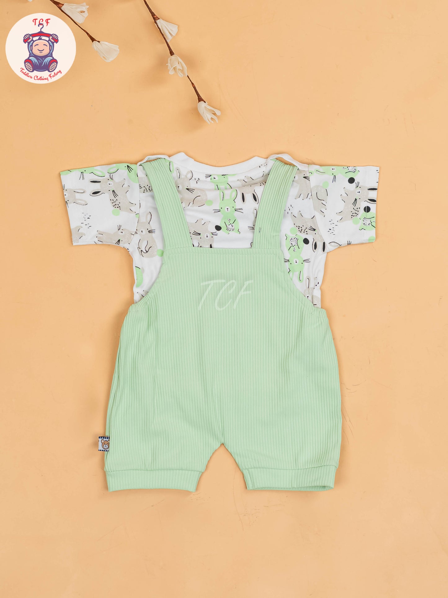 White & Green - Rabbit Jumpsuits