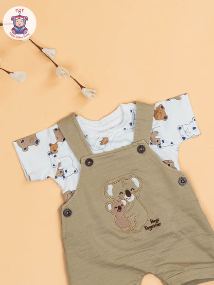 White & Beige - Elephant Jumpsuits