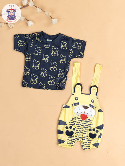 Navy Blue & Green - Cat Jumpsuits