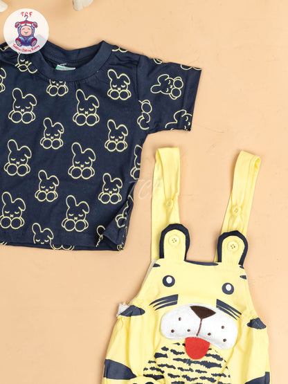 Navy Blue & Green - Cat Jumpsuits