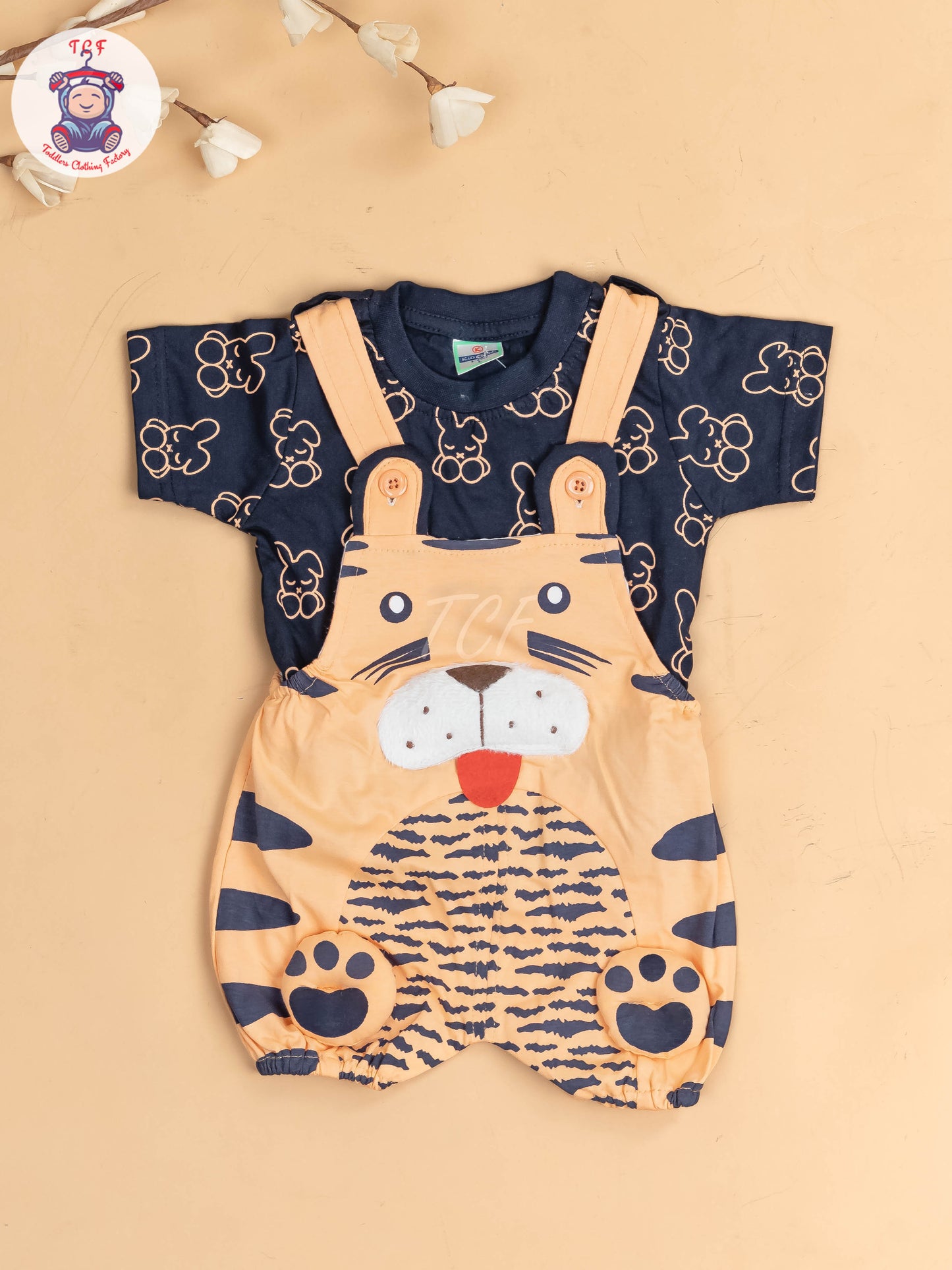 Navy Blue & Orange - Cat Jumpsuits