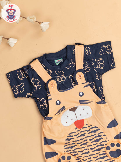 Navy Blue & Orange - Cat Jumpsuits