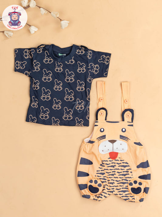 Navy Blue & Orange - Cat Jumpsuits