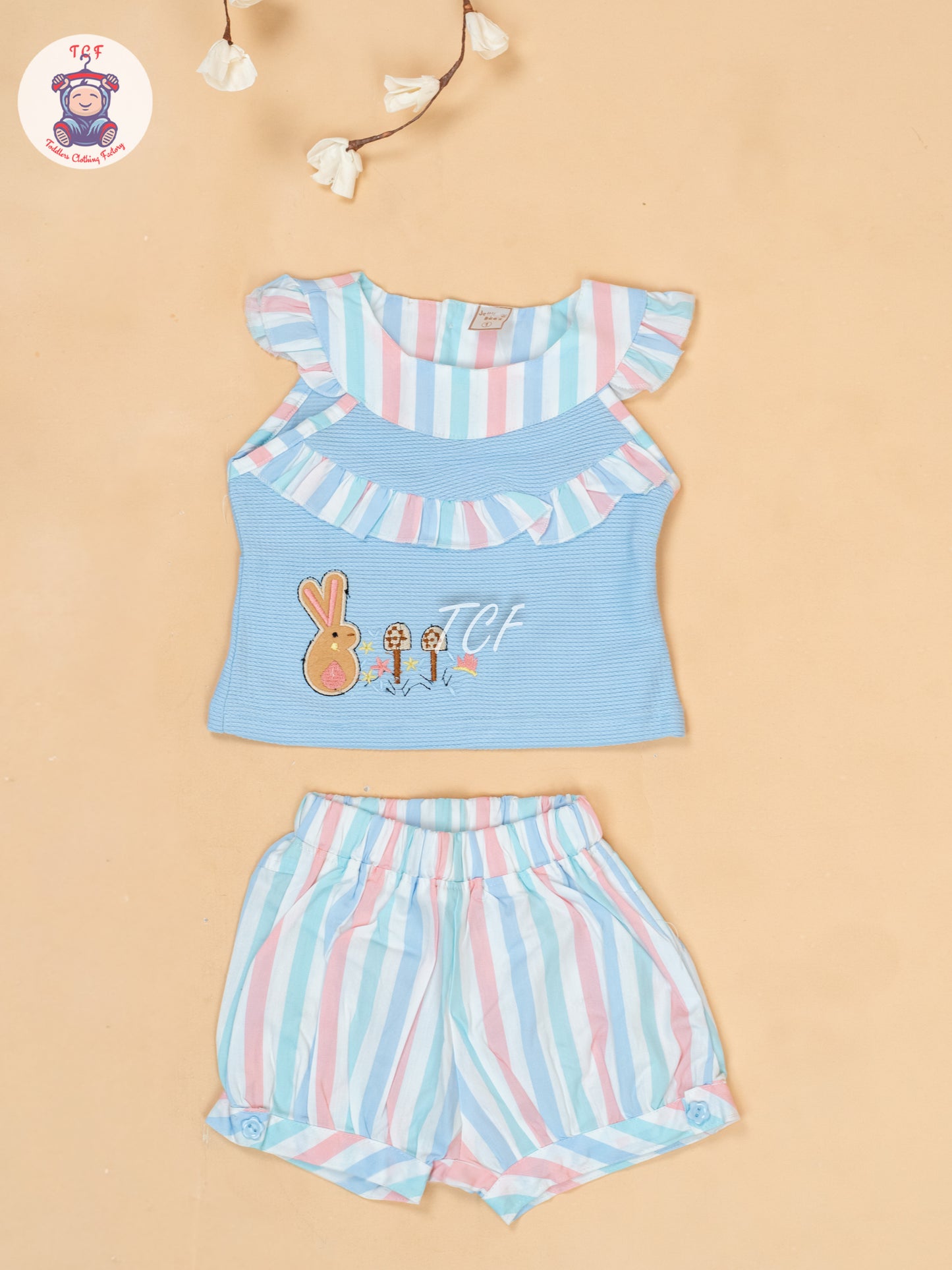 Light Blue - Top & Shorts