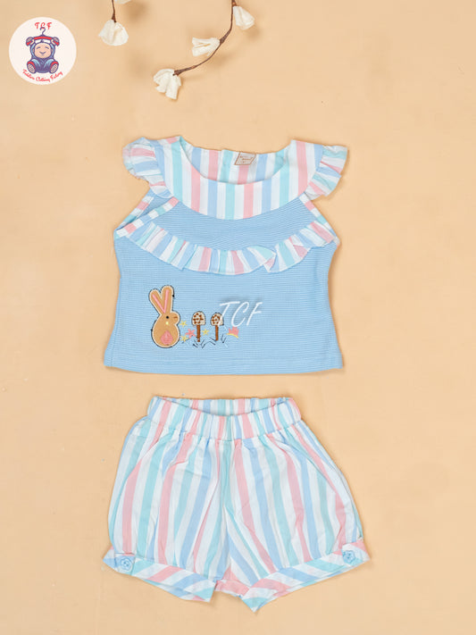 Light Blue - Top & Shorts