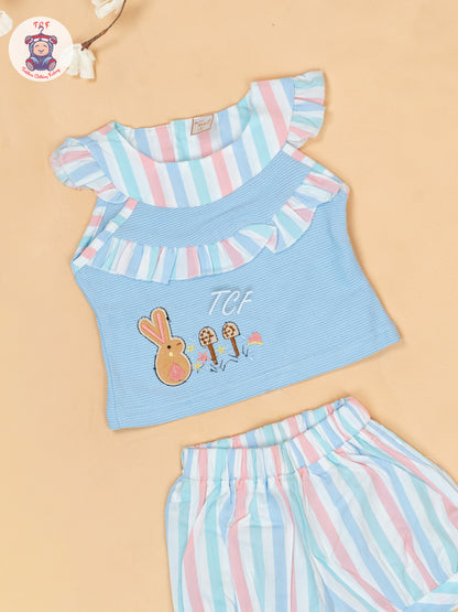 Light Blue - Top & Shorts