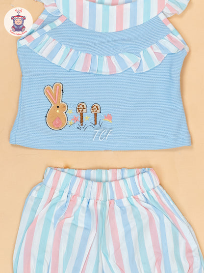 Light Blue - Top & Shorts
