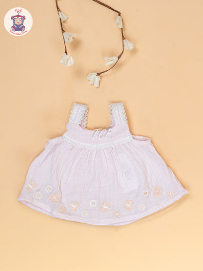 Baby Pink & White - Top & Shorts