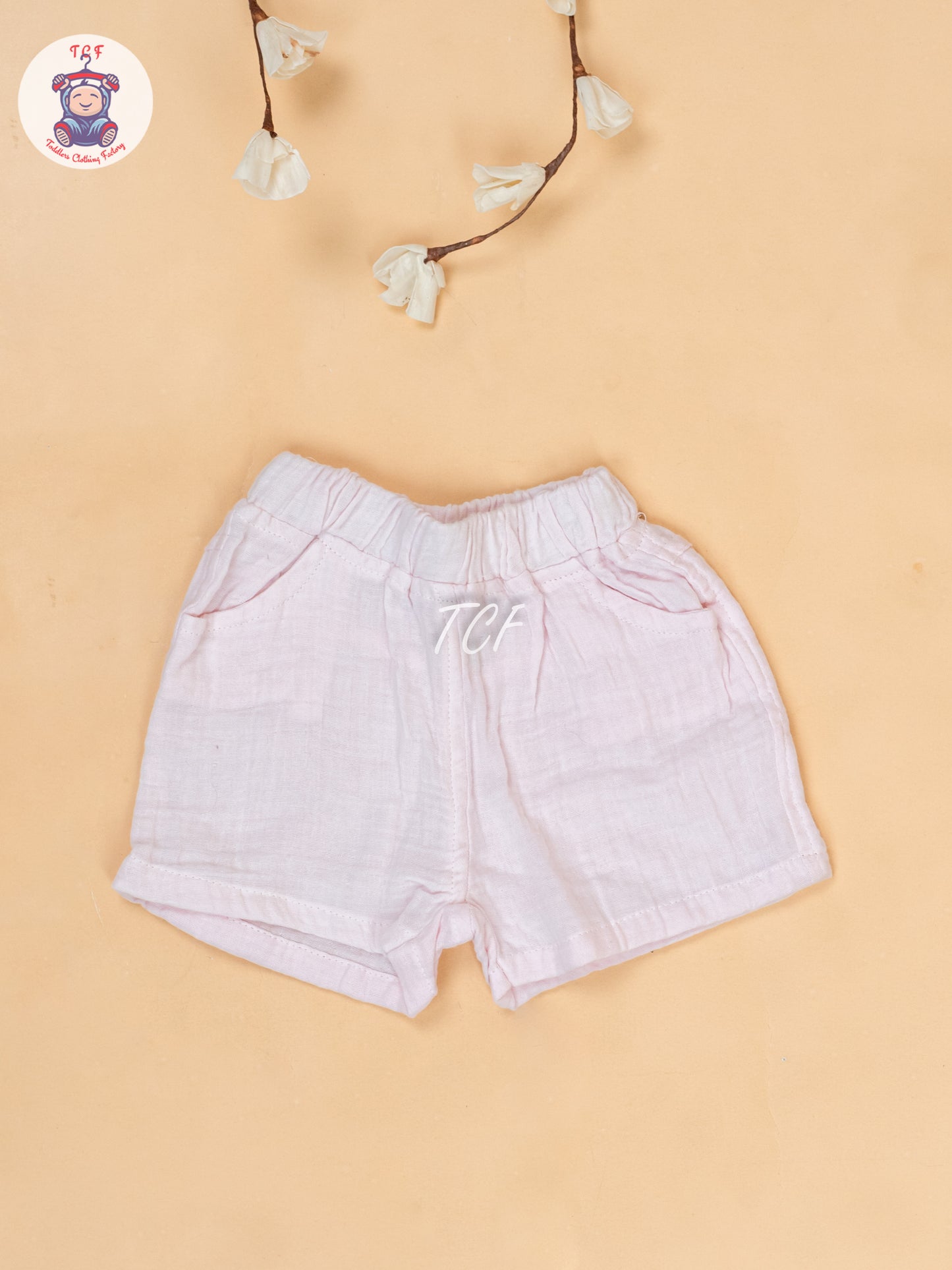 Baby Pink & White - Top & Shorts