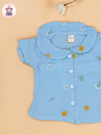 Sky Blue - Top & Shorts