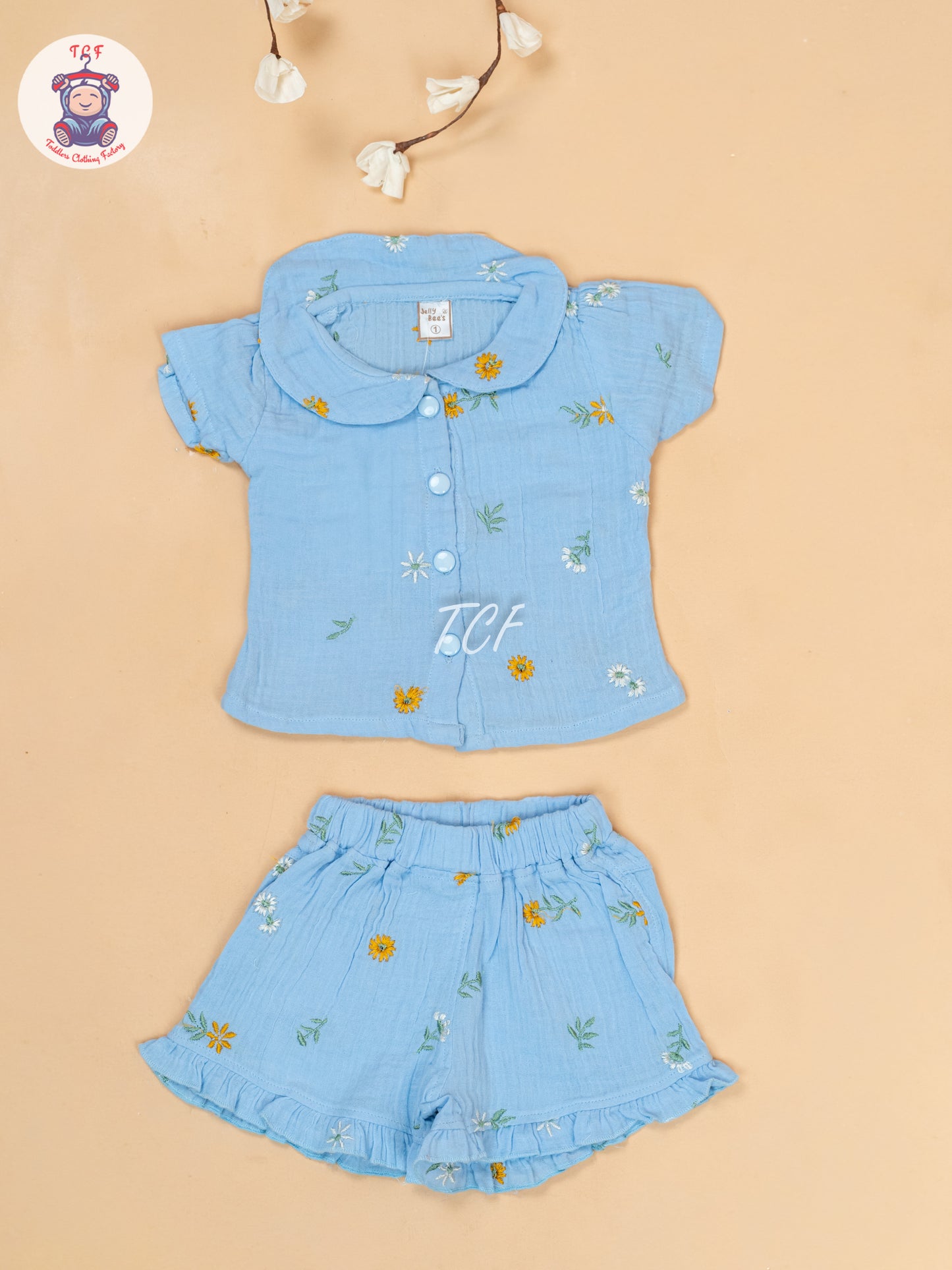 Sky Blue - Top & Shorts