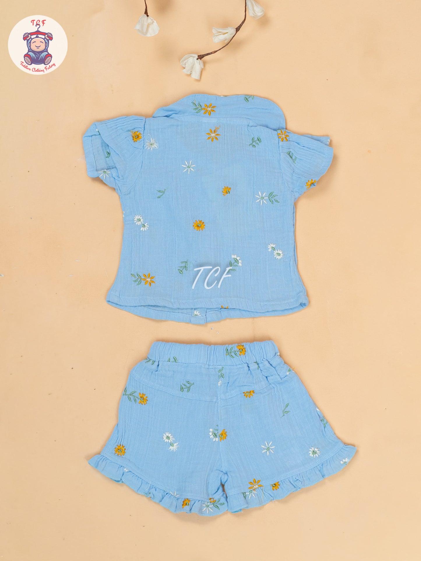 Sky Blue - Top & Shorts